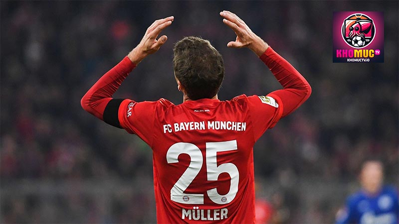 Số áo của Thomas Muller khi thi đấu cho CLB Bayern Munich là số 25